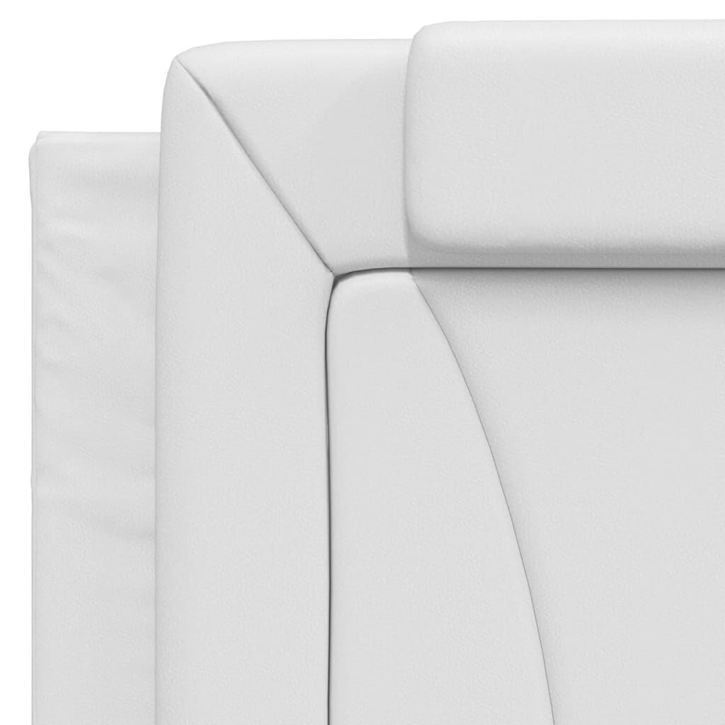 vidaXL Bed Frame with LED without Mattress White 100x190 cm