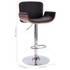 vidaXL Bar Stool Black Faux Leather