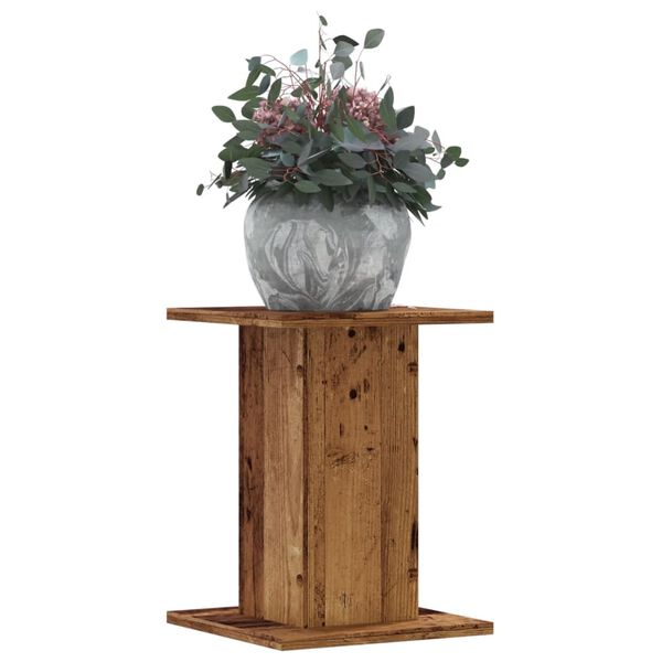 vidaXL Plant Stands 2 pcs Old Wood 30x30x40 cm Engineered Wood