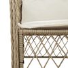vidaXL 9 Piece Garden Dining Set with Cushions Beige Poly Rattan