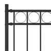 vidaXL Garden Fence Steel 1.81x0.8 m Black