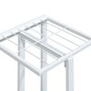 vidaXL 4-Floor Flower Stand with Wheels 44x23x80 cm White Iron