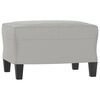 vidaXL Sofa Chair with Footstool Light Grey 60 cm Microfibre Fabric