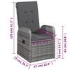 vidaXL 5 Piece Garden Dining Set Grey