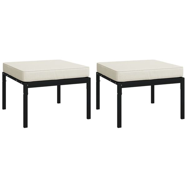 vidaXL 11 Piece Garden Lounge Set with Sand Cushions Steel