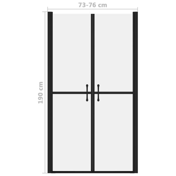 vidaXL Shower Door Frosted ESG (73-76)x190 cm