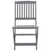 vidaXL Folding Outdoor Chairs 2 pcs with Cushions Solid Acacia Wood