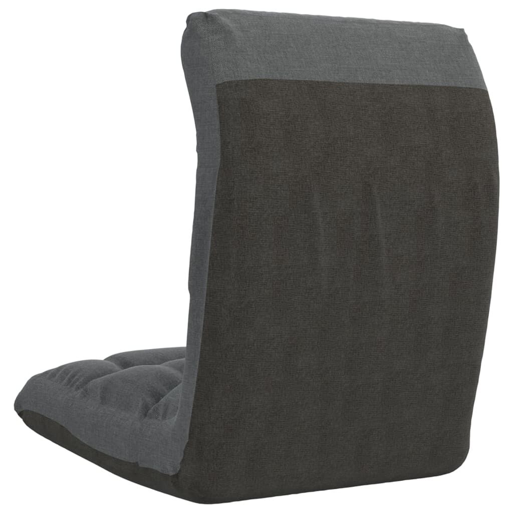 vidaXL Folding Floor Chair Light Grey Fabric