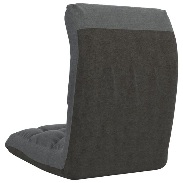 vidaXL Folding Floor Chair Light Grey Fabric