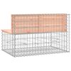 vidaXL Garden Bench Gabion Design 103x70x65 cm Solid Wood Douglas