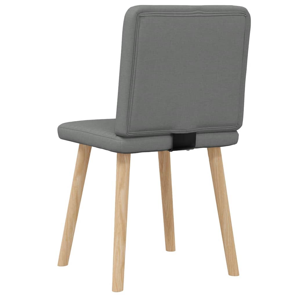 vidaXL Dining Chairs 2 pcs Dark Grey Fabric