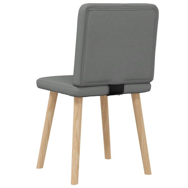vidaXL Dining Chairs 2 pcs Dark Grey Fabric