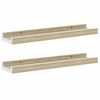 vidaXL Wall Shelves 2 pcs White and Sonoma Oak 40x9x3 cm