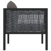 vidaXL Right Corner Sofa with Cushion Anthracite Poly Rattan