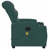vidaXL Electric Massage Recliner Chair Dark Green Fabric