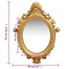 vidaXL Wall Mirror Castle Style 56x76 cm Gold