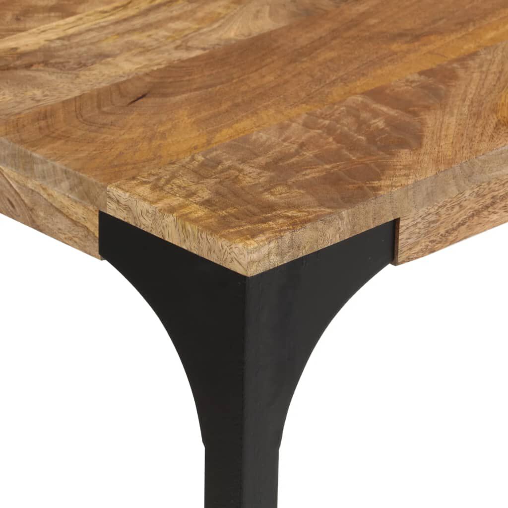 vidaXL Console Table Brown 110x35x76 cm Solid Wood Mango and Iron