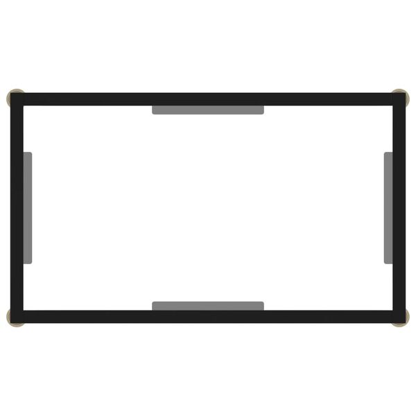 vidaXL Console Table Transparent 60x35x75 cm Tempered Glass