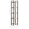 vidaXL 5-Tier Bookcase 39x30x180 cm Solid Mango Wood