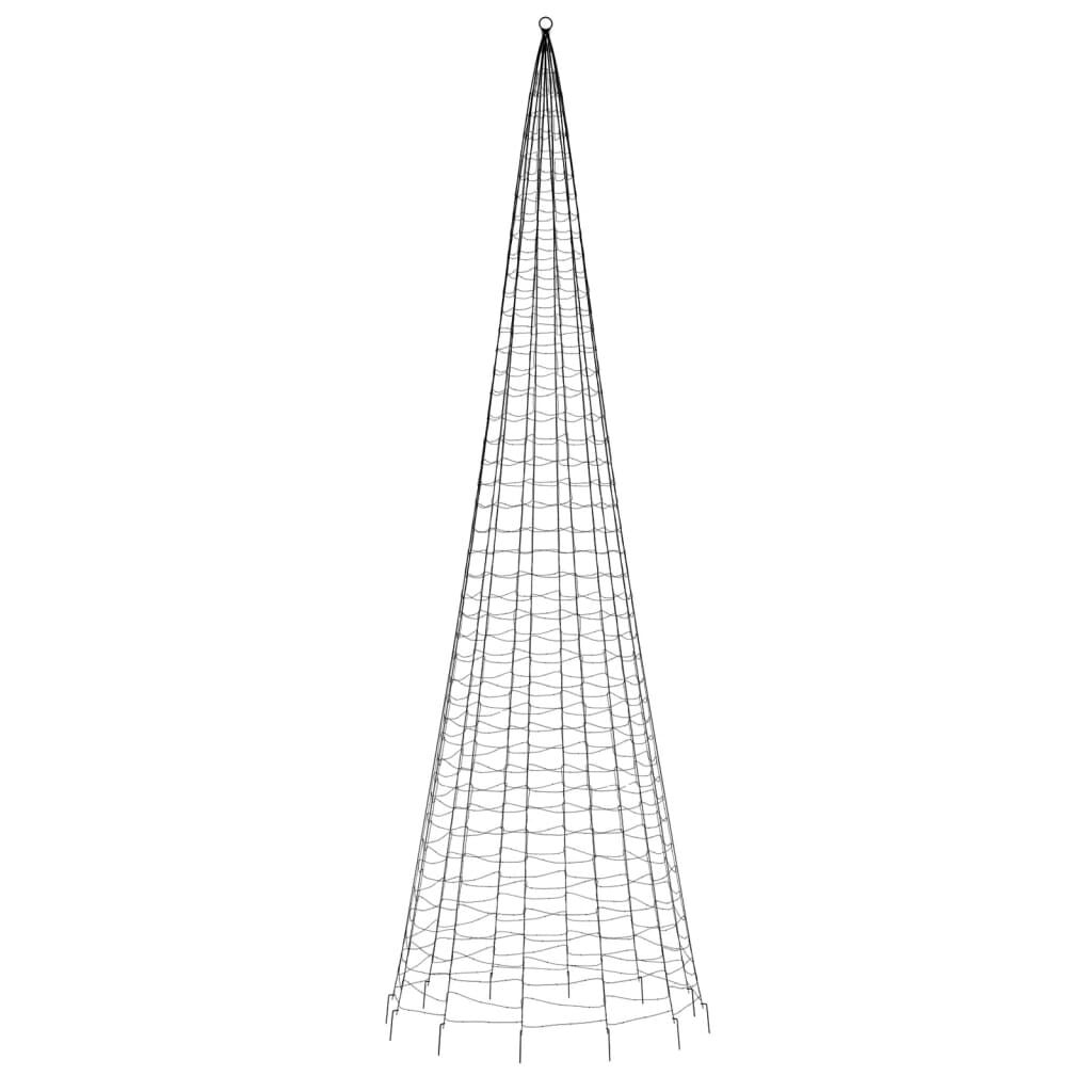 vidaXL Christmas Tree Light on Flagpole 1534 LEDs Blue 500 cm