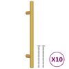 vidaXL Cabinet Handles 10 pcs Gold 128 mm Stainless Steel