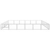 vidaXL Dog Kennel Silver 42 m² Steel