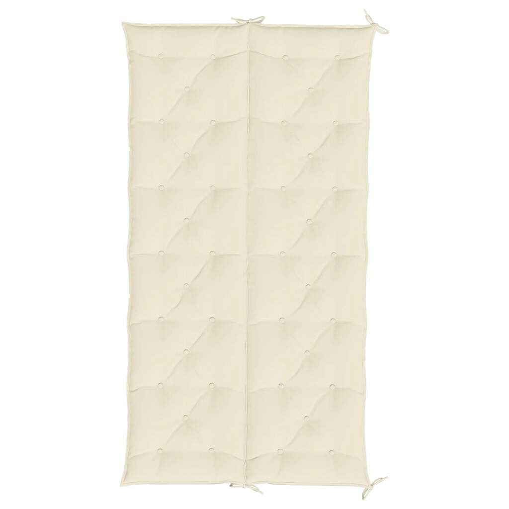 vidaXL Garden Bench Cushion Cream White 200x(50+50)x7cm Oxford Fabric