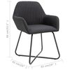 vidaXL Dining Chairs 4 pcs Black Fabric
