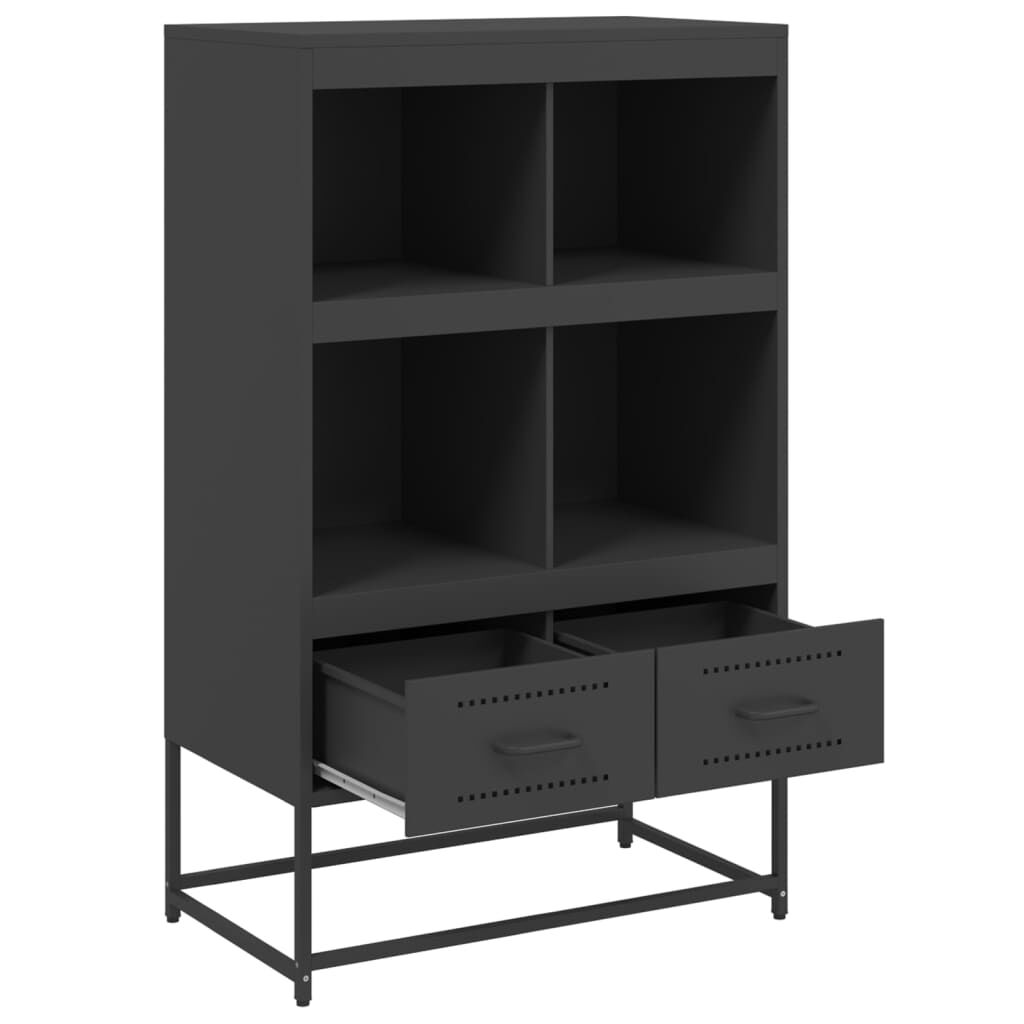 vidaXL Highboard Black 68.5x39x111.5 cm Steel