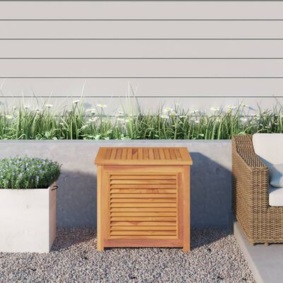 vidaXL Garden Storage Box with Bag 60x50x58 cm Solid Wood Teak