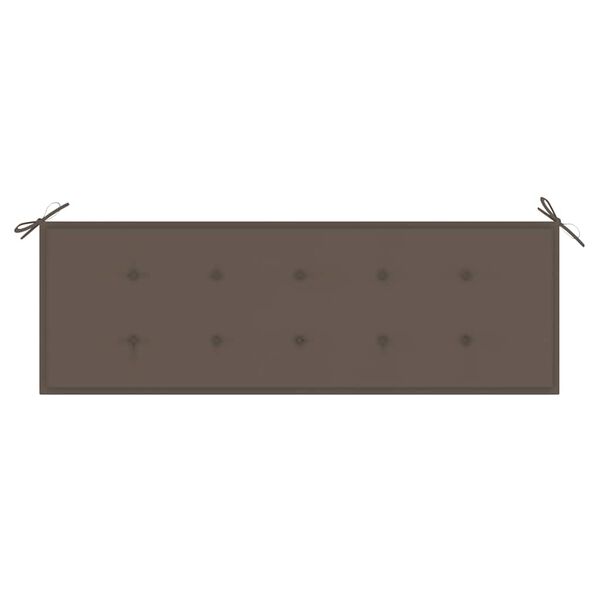 vidaXL Stacking Garden Bench with Cushion 159 cm Solid Teak Wood