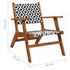 vidaXL 3 Piece Bistro Set Solid Acacia Wood