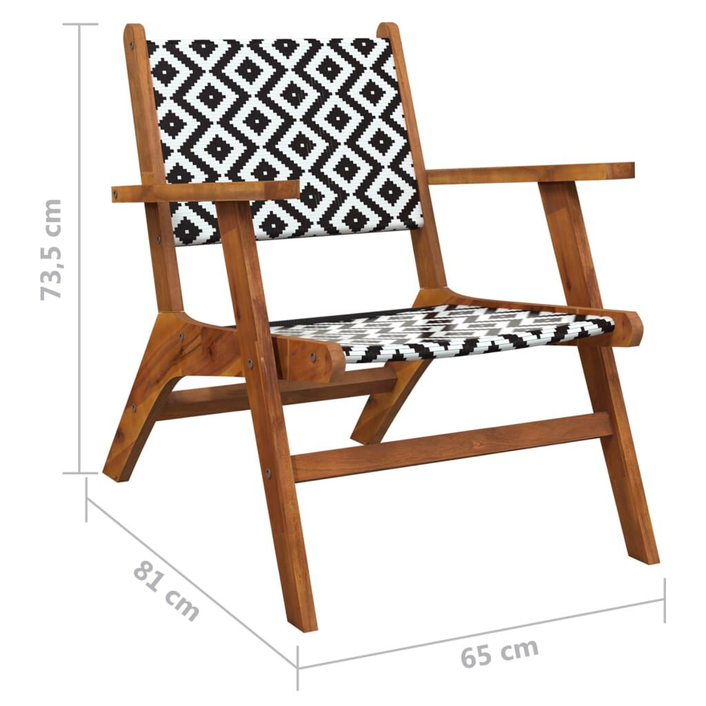 vidaXL 3 Piece Bistro Set Solid Acacia Wood