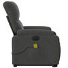 vidaXL Electric Stand up Massage Recliner Chair Dark Grey Microfibre Fabric