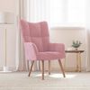 vidaXL Relaxing Chair Pink Velvet