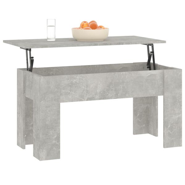 vidaXL Coffee Table Concrete Grey 101x49x52 cm Engineered Wood