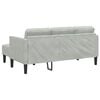 vidaXL Sofa Set 2 pcs Light grey 173 x 131 x 67 cm Velvet