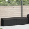 vidaXL Garden Storage Box Black 220x50x58 cm Poly Rattan