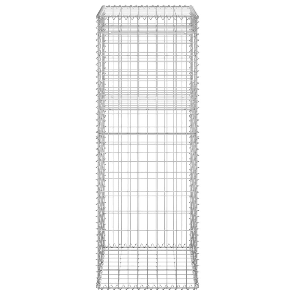 vidaXL Gabion Basket Posts 2 pcs 50x50x140 cm Iron