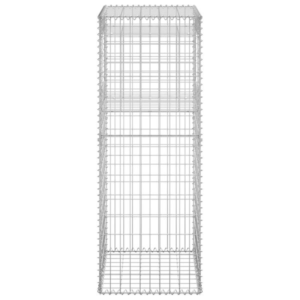 vidaXL Gabion Basket Posts 2 pcs 50x50x140 cm Iron