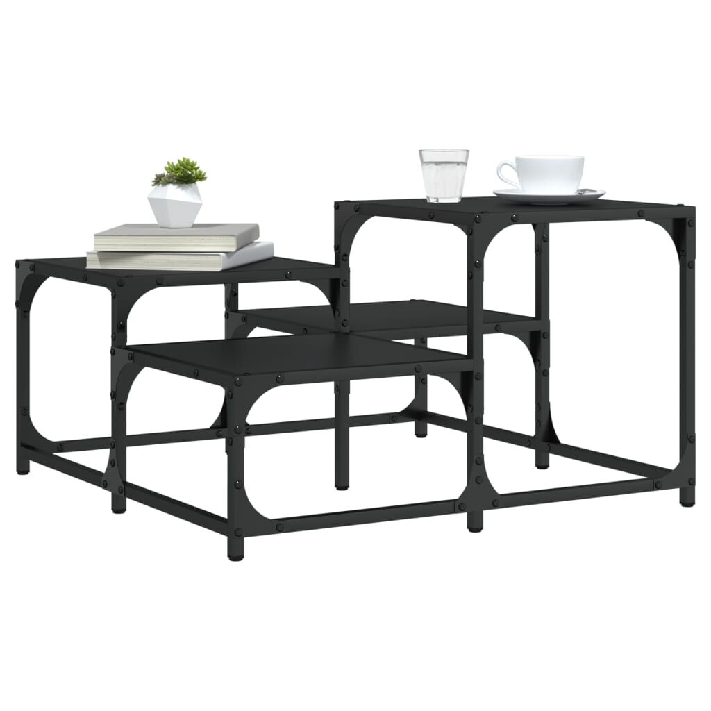 vidaXL Coffee Table Black 68x68x40 cm Engineered Wood