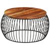 vidaXL Coffee Table &Oslash;68 cm Solid Reclaimed Wood