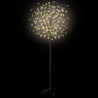 vidaXL Christmas Tree 200 LEDs Warm White Light Cherry Blossom 180 cm
