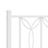 vidaXL Metal Bed Frame without Mattress with Headboard White 193x203cm