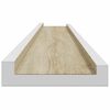 vidaXL Wall Shelves 4 pcs White and Sonoma Oak 115x9x3 cm