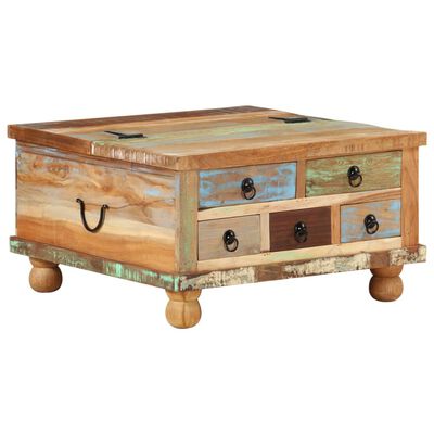 vidaXL Coffee Table Reclaimed Wood 70x70x38 cm