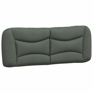 vidaXL Headboard Cushion "Hvar" Dark Grey 137 cm Double Fabric
