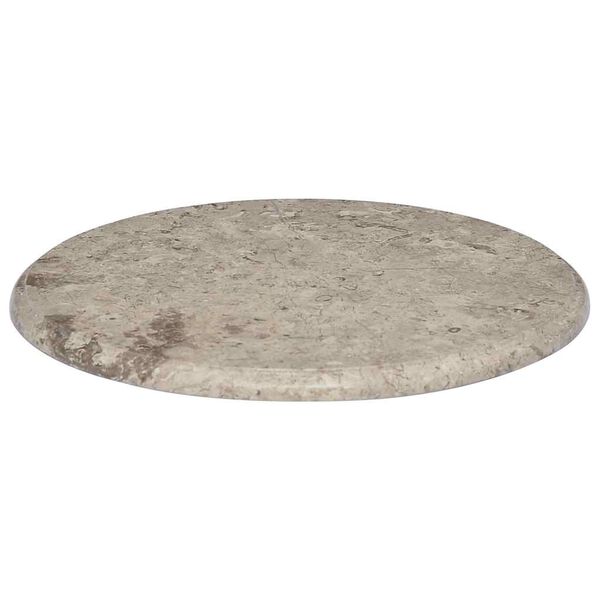 vidaXL Table Top Grey Ø50x2.5 cm Marble