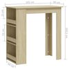 vidaXL Bar Table with Storage Rack Sonoma Oak 102x50x103.5cm Engineered Wood