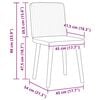 vidaXL Dining Chairs 2 pcs Dark Grey Fabric